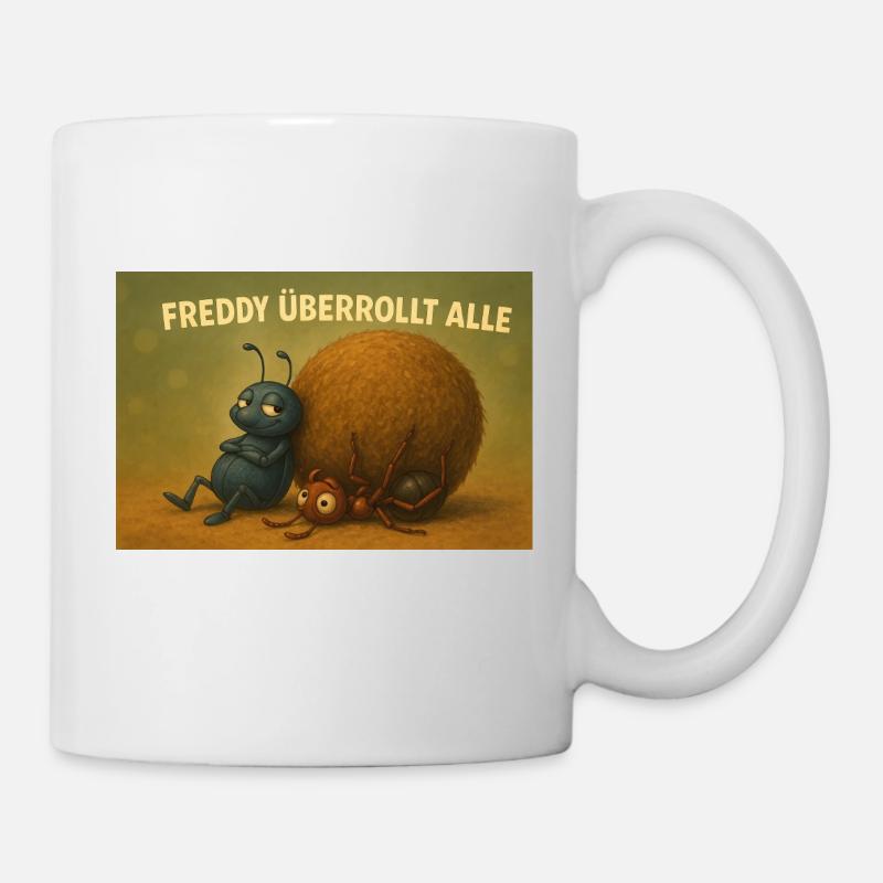 Freddy überollt sie alle - Tasse - Weiß