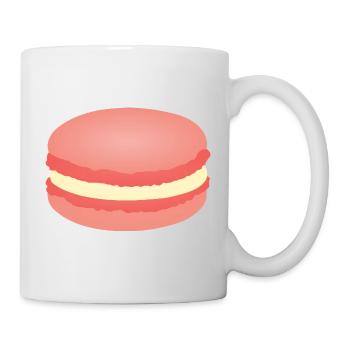 macaron rose - Mug blanc - blanc - Droite