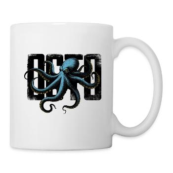 Stilisierter Oktopus - Tasse - Weiß - Rechts