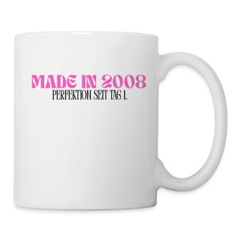 Made in 2008 - Perfection since day 1 - Mug - white - Right