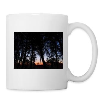 Silhouette of Trees bei Sonnenuntergang - Tasse - Weiß - Rechts