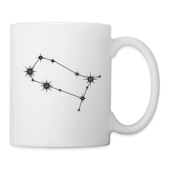 Gémeaux Étoile Constellation Signe du zodiaque Noir et gris - Mug blanc - blanc - Droite