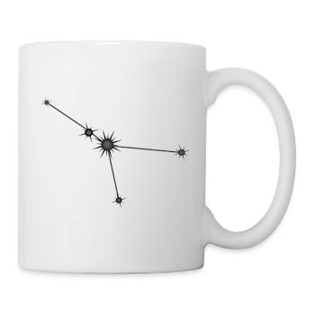 Krebs Stern Konstellation Sternzeichen Schwarz & Grau - Tasse - Weiß - Rechts
