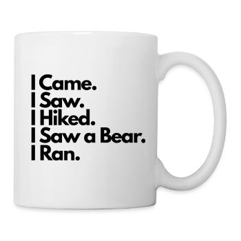 I Came. I Saw. I Hiked. I Saw a Bear. I Ran. - Mug - white - Right