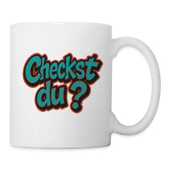 Chèque humoristique ? Concevoir - Mug blanc - blanc - Droite