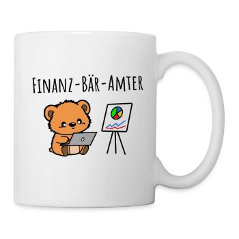 Un MIGNON Finance Bear Bureaux du bureau des impôts - Mug blanc - blanc - Droite