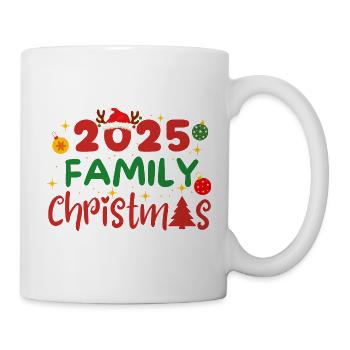 MERRY CHRISTMAS, family christmas 2025 - Mug - white - Right