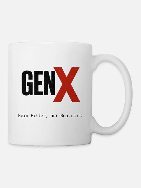 GenX Statement Motif T-Shirt - Mug blanc - blanc