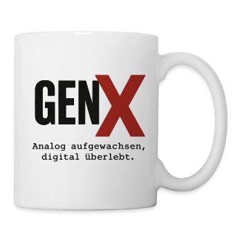 GenX Digital Retro Design - Tasse - Weiß - Rechts