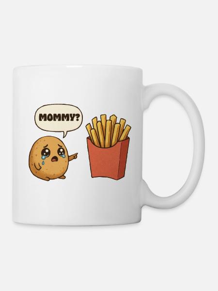 Kawaii Fries Fries Funny - Mug - white