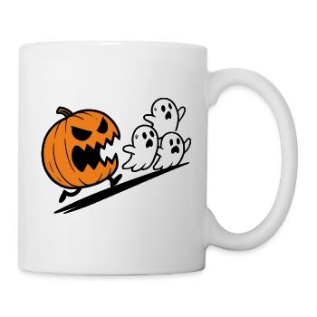 Spooky Halloween Pumpkin Illustration - Mug - white - Right