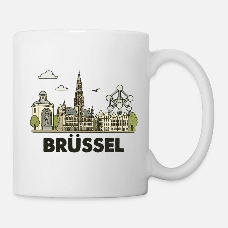 Ville de Bruxelles - Mug blanc - blanc