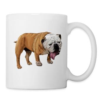 Humorvoller Bulldoggen-Print - Tasse - Weiß - Rechts