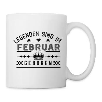Legenden sind im Februar geboren -Geburtstag party - Tasse - Weiß - Rechts
