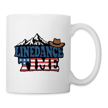 It's linedance time, Linedancing, Country Fan - Tasse - Weiß - Rechts