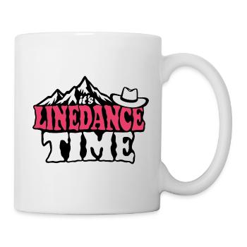 It's linedance time, Linedancing, Country Fan - Tasse - Weiß - Rechts