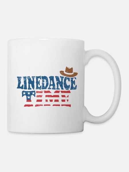 It's linedance time, Linedancing, Country USA - Tasse - Weiß