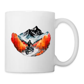 Motards à la montagne - Mug blanc - blanc - Droite