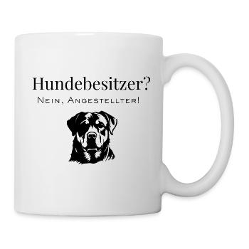 Mon chien – Mon patron avec des pattes - Mug blanc - blanc - Droite