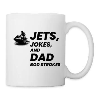 Lustiger Jetski Papa Bod Sommer - Tasse - Weiß - Rechts