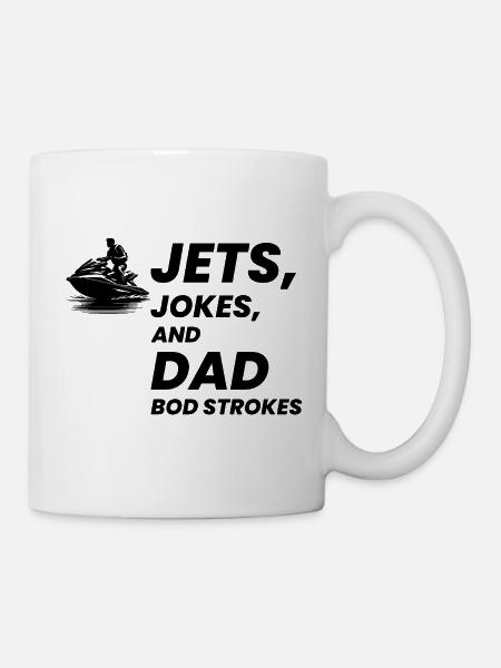Lustiger Jetski Papa Bod Sommer - Tasse - Weiß