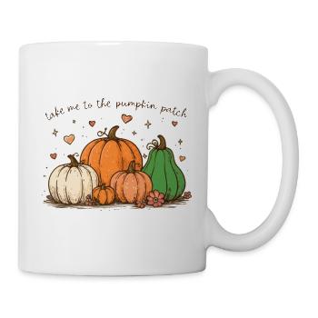 Pumpkin patch whimsical illustration - Mug - white - Right