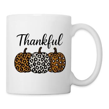 Leopard Pumpkin Fall Thankful - Mug - white - Right