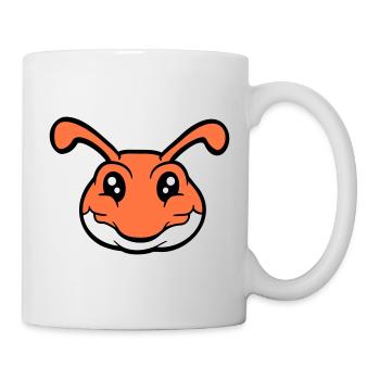 caterpillar smiles sweet cute worm friendly comic - Mug - white - Right