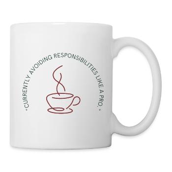 Minimalist Coffee Cup Line Art Design - Mug - white - Right