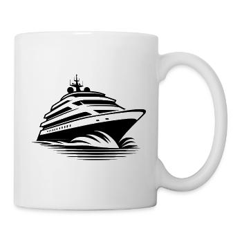 Capitaine de croisière avec le navire des rêves - Mug blanc - blanc - Droite