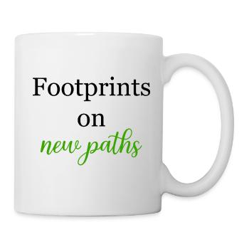 Empreintes sur de nouveaux chemins Voyage de découverte - Mug blanc - blanc - Droite