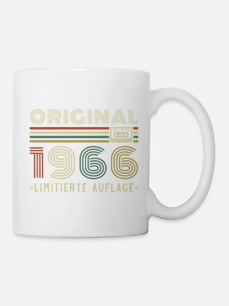 Original 1966 Jahrgang Vintage Geburtstag Retro - Tasse - Weiß