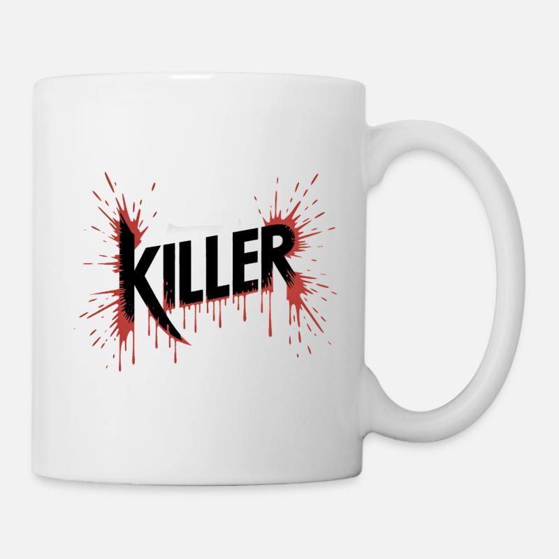 Tueur - Conception de sang tueur - Mug blanc - blanc