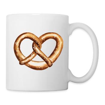Bretzel en forme de cœur - Mug blanc - blanc - Droite