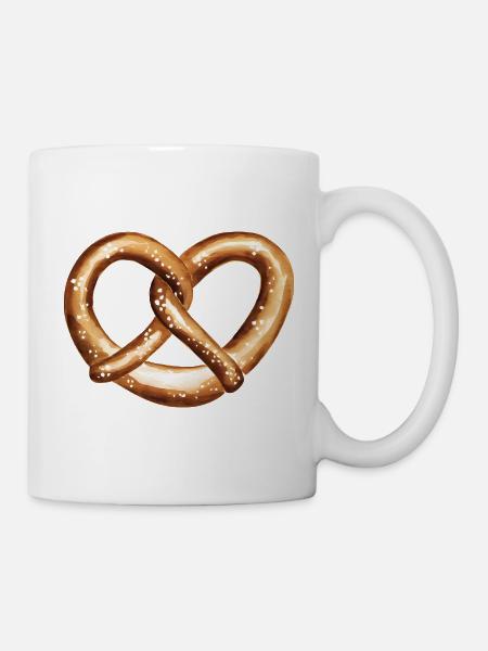 Heart Shaped Pretzel - Mug - white