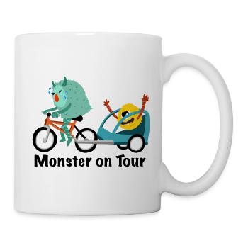 Monstre en tournée - Mug blanc - blanc - Droite