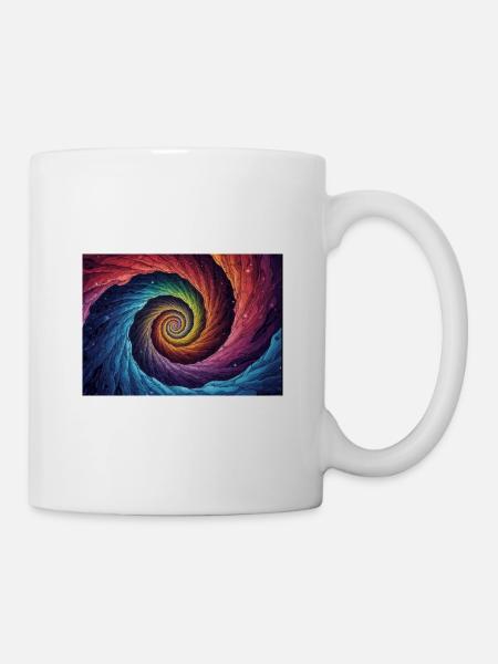 Bunter galaktischer Wirbel - Tasse - Weiß