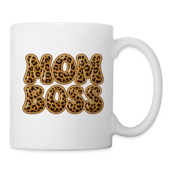 mom y2k design mit leopardenmuster - Tasse - Weiß - Rechts