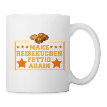 Reibekuchen lustig - Tasse - Weiß - Rechts