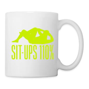 Fitness Fanatics Sit-Ups 110% Calisthenics Gym - Mug - white - Right