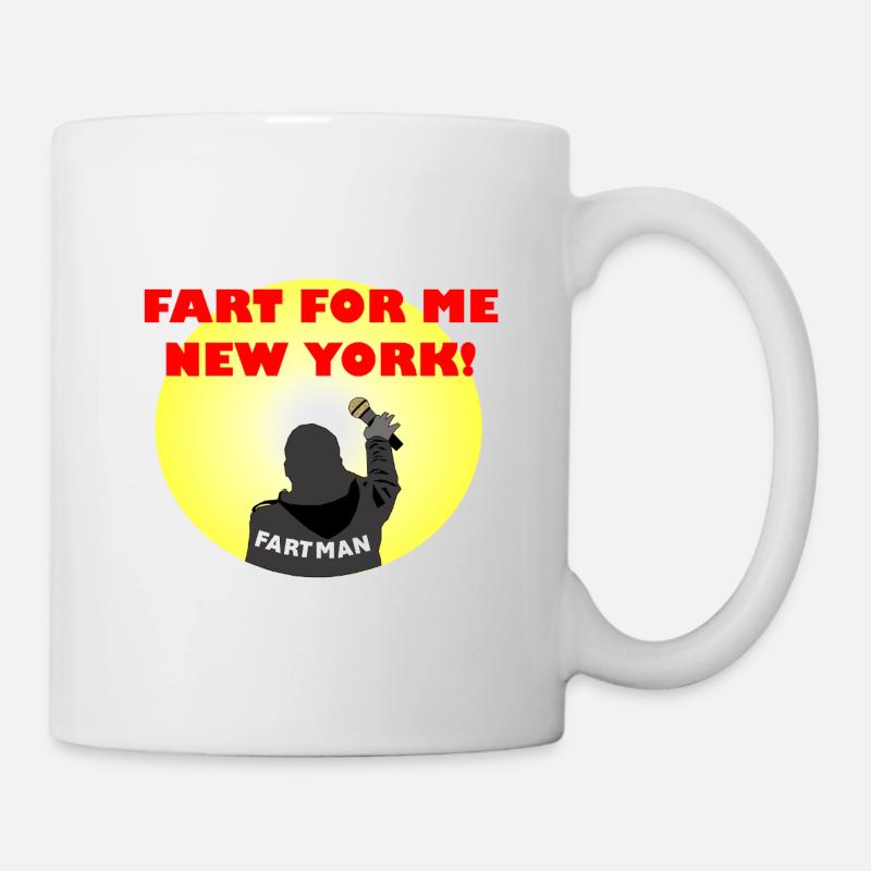 Comedy Fart Themed Graphic Tee - Mug - white