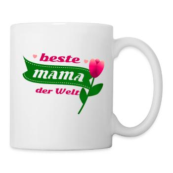 Beste Mama der Welt Design Geschenk - Tasse - Weiß - Rechts