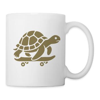 Minimalist Turtle Skateboard Skateboard - Mug - white - Right