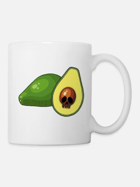 Avocado-Schädel - Tasse - Weiß