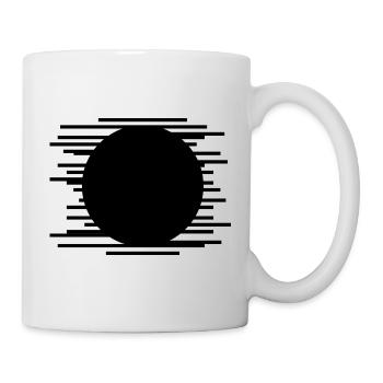 Minimalistisches Linienmusterdesign - Tasse - Weiß - Rechts