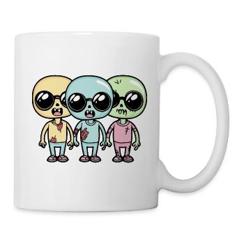 Goth zombie kids illustration - Mug - white - Right