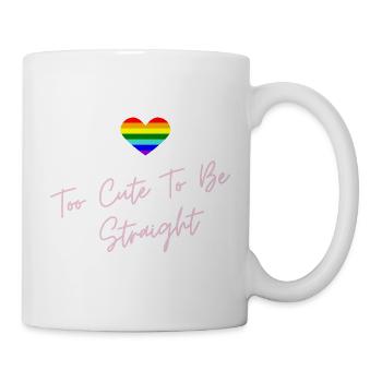 Regenbogen Herz Stolz LGBTQ Design - Tasse - Weiß - Rechts
