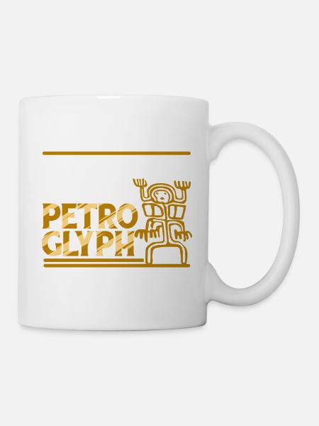 Petroglyphe Petroglyphen Piktogramme - Tasse - Weiß