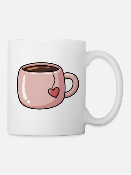 Herz-Teetasse - Tasse - Weiß