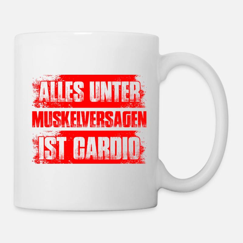 Cardio Bodybuilding Bodybuilder Gym Strength Training - Mug - white